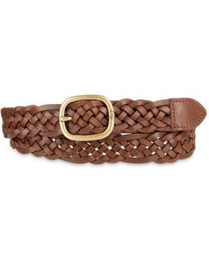 Levi's Fully Adjustable Skinny Braided Leather Belt - Brown