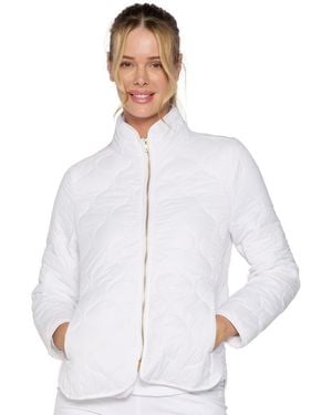 G Lifestyle Clothing G Lifestyle Double Zip Padded Jacket - White