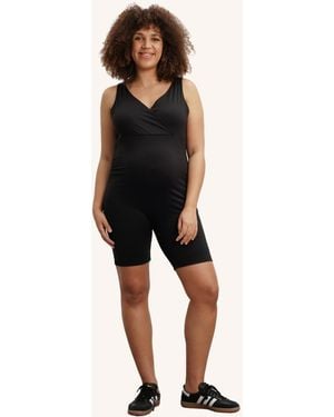 Nom Maternity Maternity Stretch & Support Romper - Black
