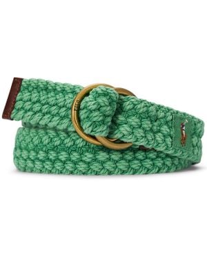 Polo Ralph Lauren Braided Cotton Belt - Green