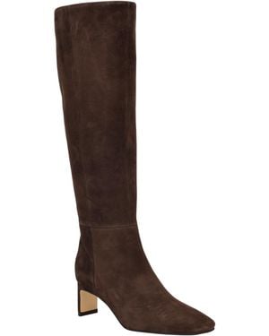 Calvin Klein Caterine Tall Square Toe Boots - Brown