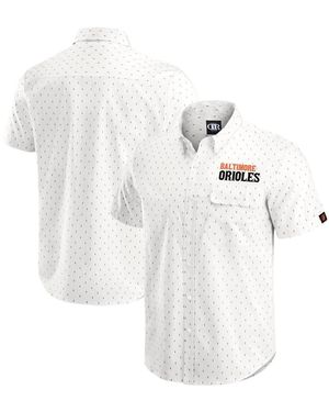 Darius Rucker Collection By Fanatics  Baltimore Orioles Printed Button-down Shirt - White