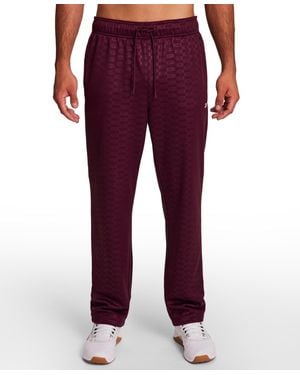 Reebok Regular Fit Straight Leg Fleece Pants - Red