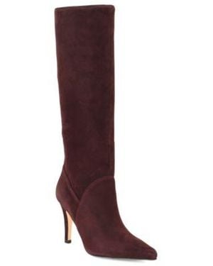 Nine West Korin Tall Pointed Toe Stiletto Dress Boots Regular Wide Calf - Red