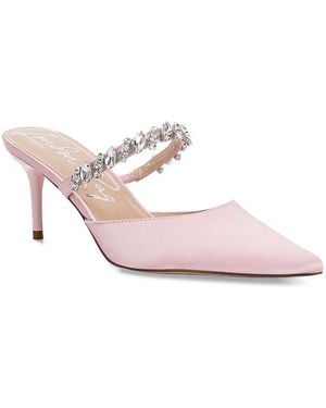 LONDON RAG Sena Diamante Stiletto Mules Sandals - Pink