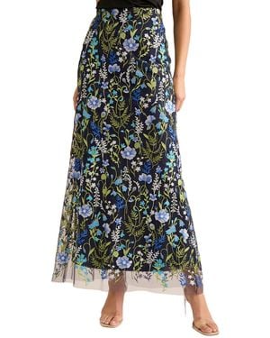Muse Lightweight Nylon Structured Pencil Skirt - Green