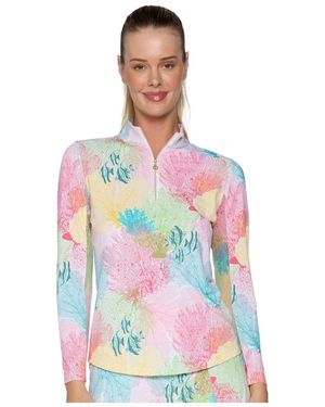 G Lifestyle Clothing G Lifestyle Long Sleeve Mock Neck Top - White