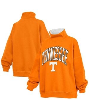 Pressbox Tennessee Volunteers Oversized Mock Neck Sweatshirt - Orange