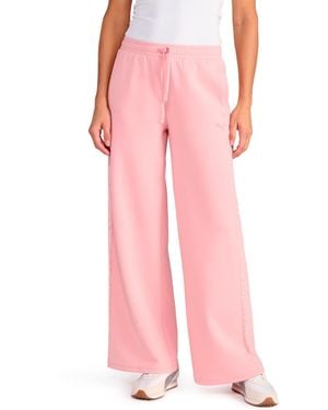 PUMA Lace Detail Wide Leg Mid Rise Pants - Pink