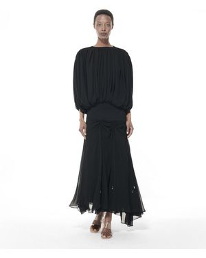 eem Ruched Shoulders Top - Black
