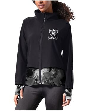 MSX by Michael Strahan Las Vegas Raiders Grace Raglan Full-zip Running Jacket - Black