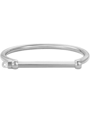 Adornia Tarnish Resistant Screw Cuff Bracelet - White