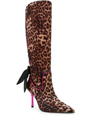 Betsey Johnson Vespar Knee-high Pointed Toe Stiletto Boots - Brown