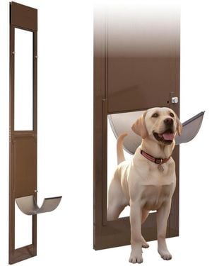 Cozito Sliding Glass Dog Door Adjustable Height 75 7/8" To 80 11/16" - Multicolor
