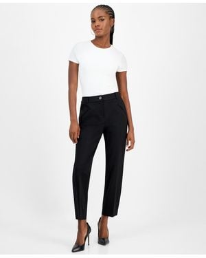 BarIII Compression High-rise Straight-leg Pants - White