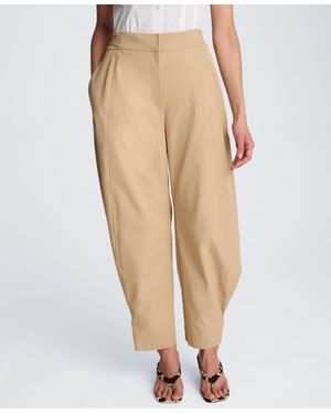 Kenneth Cole Double Pleated Barrel Pants - Natural