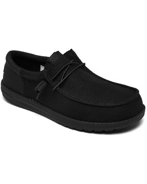 HEYDUDE Wally Funk Casual Moccasin Sneakers From Finish Line - Black