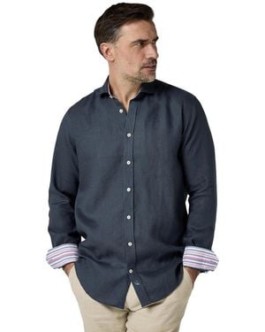 Koy Clothing Classic Linen Long Sleeve Shirt - Blue