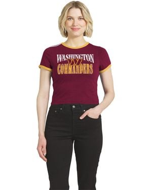 WEAR by Erin Andrews Washington Commanders Cropped Throwback T-shirt - Red