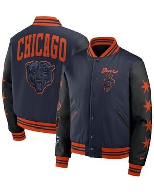 Nike Navy/ Black Chicago Bears 2026 Rivalries Collection Varsity Jacket - Blue