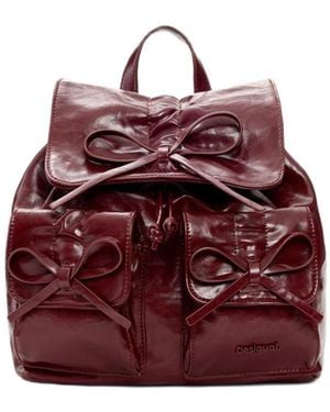 Desigual Small Shiny Backpack - Red