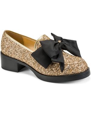 KARL LAGERFELD Camilia Bow Slip-on Loafers - Black