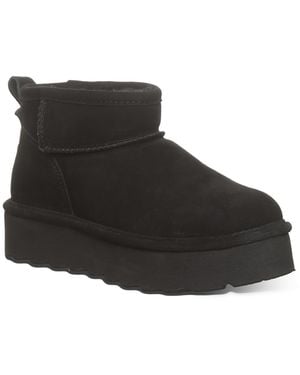 BEARPAW Retro Shorty Platform Pull-on Ankle Boots - Black