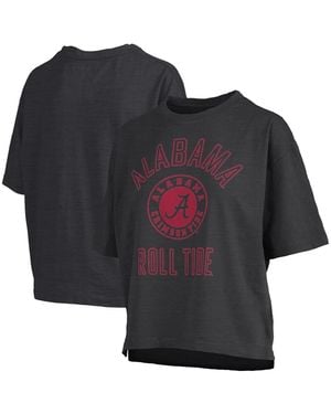 Pressbox Alabama Crimson Tide Motley Crew Bishop Waist Length Oversized T-shirt - Black