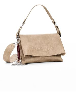 Desigual Medium Faux Leather Bag - White