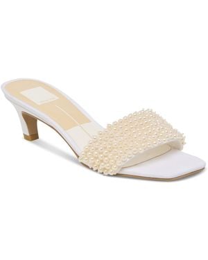 Dolce Vita Rexa Pearl Slide Dress Sandals - White