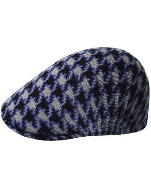 Kangol Houndstooth 507 Newsboy Cap - Blue