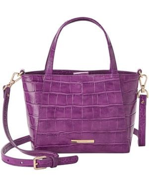 Brahmin Small Mona Alba Small Tote Bag - Purple