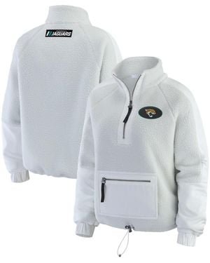 WEAR by Erin Andrews Jacksonville Jaguars Polar Fleece Half-zip Jacket - Gray