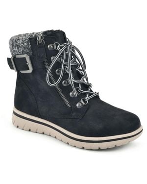 White Mountain Hearty Lace-up Hiker Booties - Blue