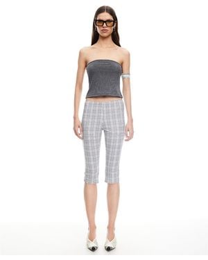 Lioness Checked Starlet Capri Pants - Blue