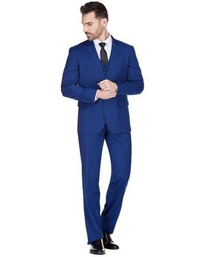 Braveman 3-piece Classic Fit Performance Stretch Suit - Blue