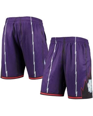 Mitchell & Ness Toronto Raptors 1998 Hardwood Classics 75th Anniversary Swingman Shorts - Purple