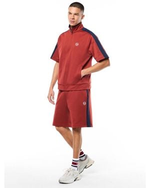 Sergio Tacchini Viscotti Short Sleeve Track Jacket - Red