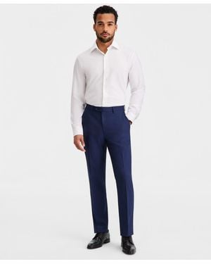 Alfani Slim-fit Stretch Solid Suit Pants - Blue