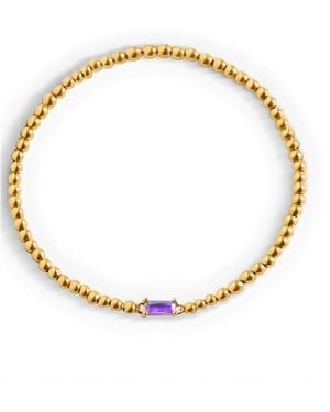 Mint & Lily Gold Tone Beaded Birthstone Bracelet - Metallic