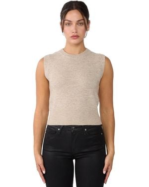 Jennie Liu 100% Cashmere Crewneck Chunky-knit Sweater Vest - Black