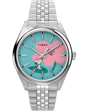 Timex Snoopy Peanuts Quartz Analog -tone Stainless Steel Watch 36mm - Gray