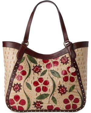 Brahmin Aliza Ladybird Large Leather Tote - Red
