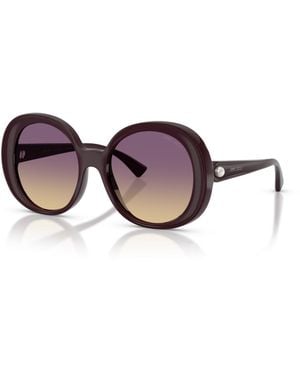 Jimmy Choo Round Oversized Sunglasses Jc6004hu - Purple