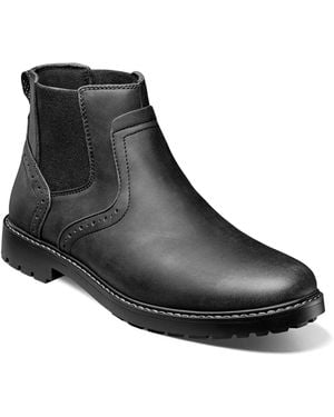 Nunn Bush Delton Plain Toe Chelsea Boots - Black