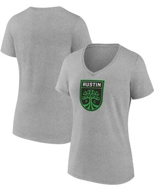 Fanatics Austin Fc Logo V-neck T-shirt - Gray