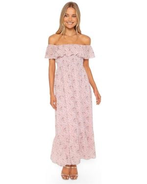Petal & Pup Priscilla Strapless Midi Dress - Pink