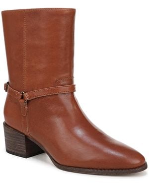 Franco Sarto Kian Round Toe Pull On Short Boots - Brown