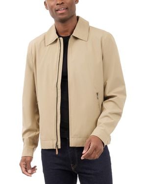 London Fog Hipster Stretch Water-resistant Full-zip Jacket - Natural
