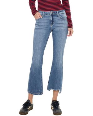KanCan Essentials Savanna Mid Rise Crop Flare Jeans - Blue